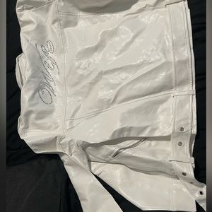 White Faux leather jacket (bride)